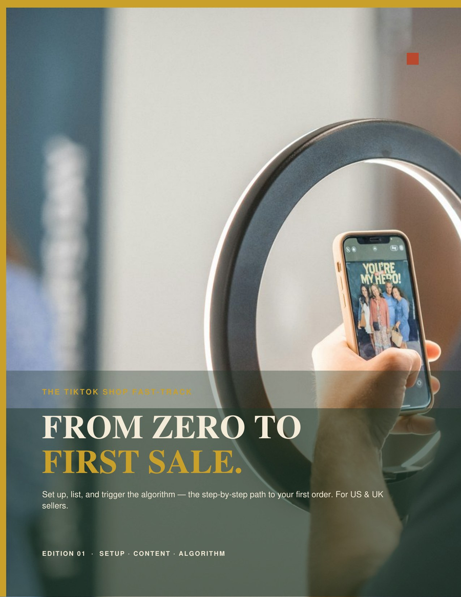 From ZERO to FIRST Sale TikTok Shop Guide