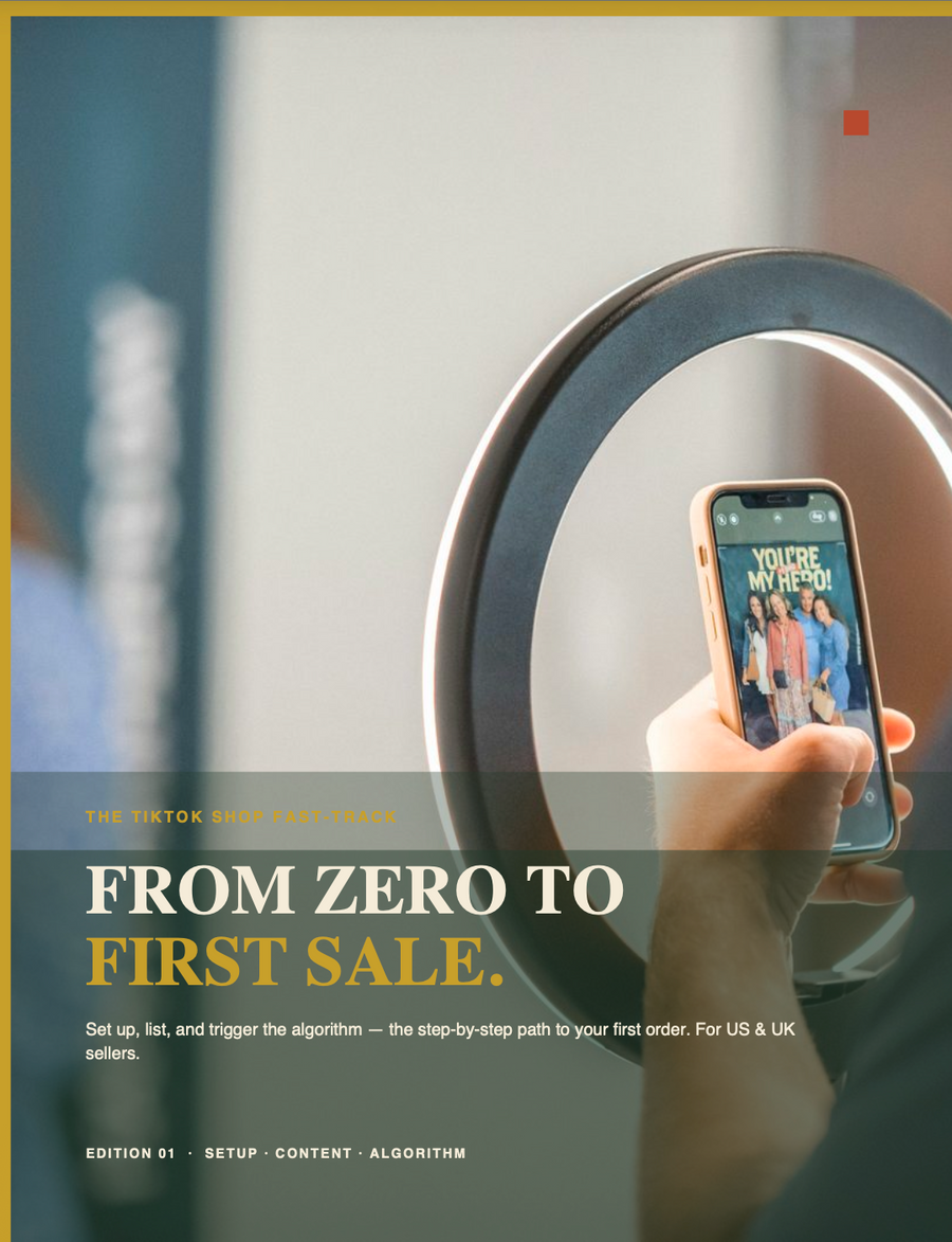 From ZERO to FIRST Sale TikTok Shop Guide