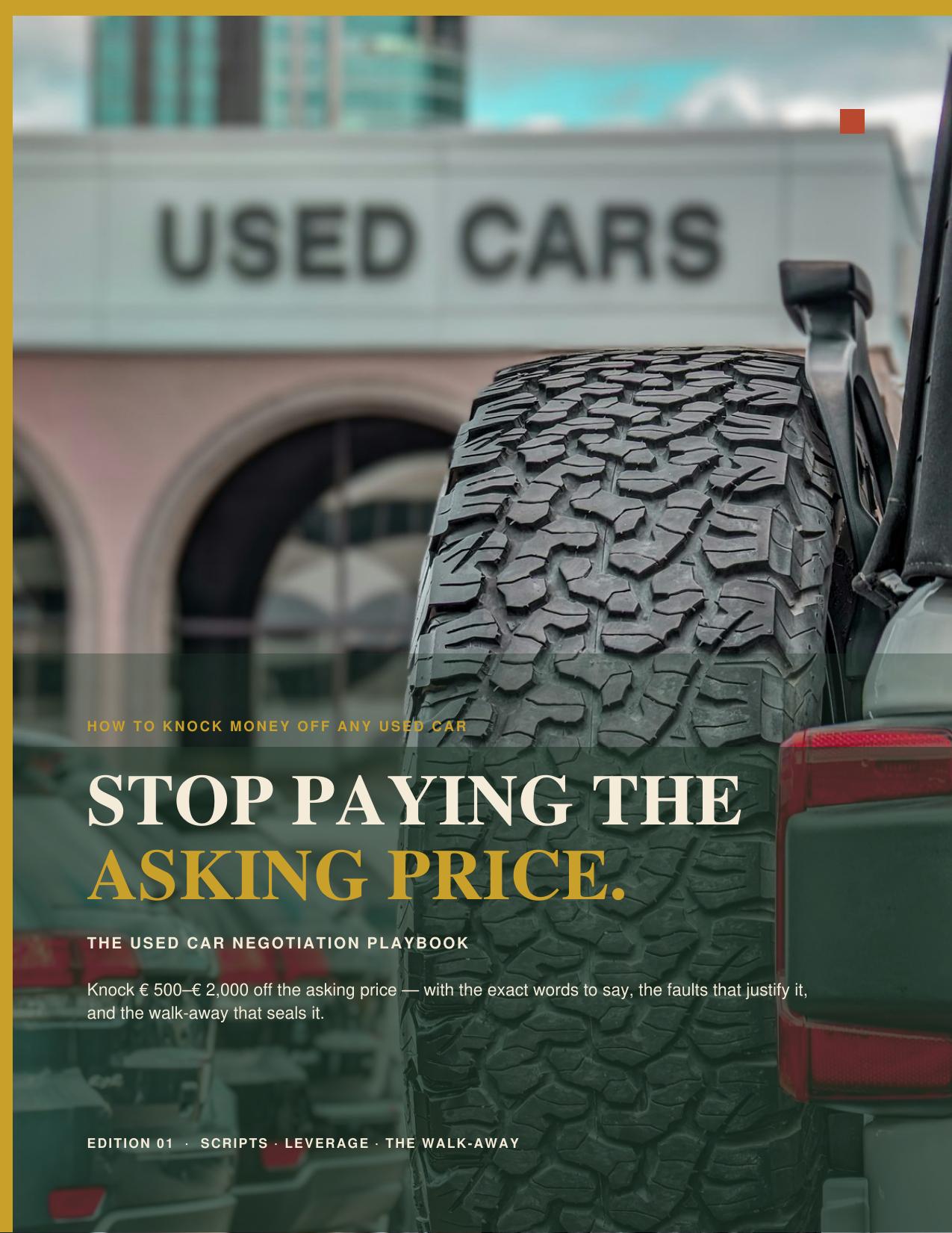 The Used Car Negotiation Playbook